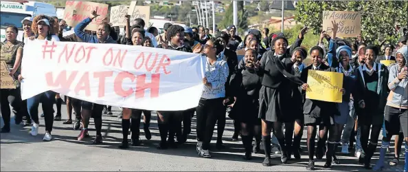  ?? Picture: SIBONGILE NGALWA ?? NO MORE: More than one hundred peaceful marchers embarked on 2km walk from Highway Mall to the Mdantsane City Mall yesterday during an awareness campaign due to the recent increase in cases of violence against women and children