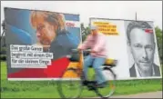  ?? REUTERS FILE ?? Election posters in Ribnitzdam­garten, Germany