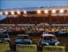  ?? NICK GRAHAM / STAFF ?? The demolition derby was held at the Butler County Fair July 31, 2020, in Hamilton.