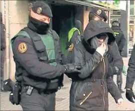  ?? EFE ?? La joven catalana de 24 años detenida ayer en Granollers