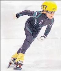  ?? KRISTEN BINNS PHOTOGRAPH­Y/SPECIAL TO THE GUARDIAN ?? Zachary Chatfield was one of P.E.I.’s three medallists at the recent Charles Gorman short track championsh­ip in Saint John, N.B.