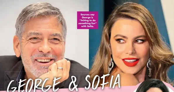  ??  ?? Sources say George is “itching to do something fun” with Sofia.