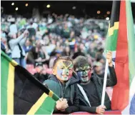  ?? Picture: Itumeleng English/African News Agency (ANA) ?? SPIRITED: Young Springbok fans at the first Test between South Africa and England in Johannesbu­rg on Saturday.