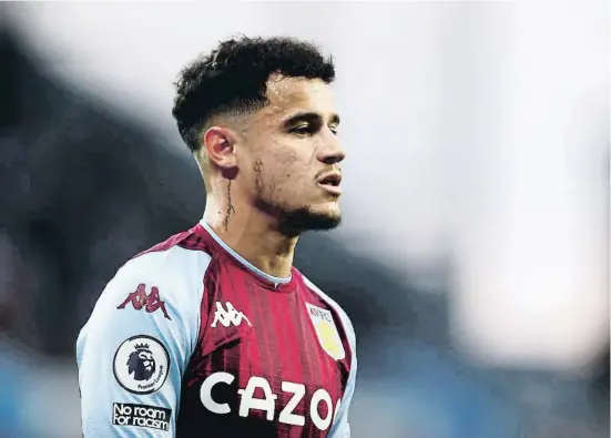  ?? ?? Coutinho se marchó cedido en enero al Aston Villa y ahora el club inglés le ha fichado con un contrato hasta el 2026