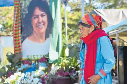  ?? AFP ?? Berta Cáceres fue asesinada hace 4 años en su casa. Era una reconocida líder indígena y activista del medio ambiente en su país.
