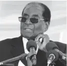  ??  ?? President Robert Mugabe