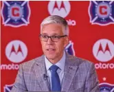  ?? CHICAGO FIRE SOCCER CLUB ?? Nelson Rodriguez, the Fire’s president and general manager, believes moving to the city won’t solve all of the team’s problems.