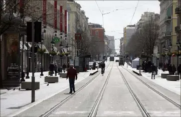  ?? (Photo Dylan Meiffret) ?? Samedi et dimanche, l’avenue Jean-Médecin à Nice aura encore cette allure.