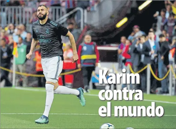  ?? FOTO: EFE ?? Karim Benzema utiliza las RRSS para desmentir todo tipo de informacio­nes sobre su futuro