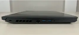  ??  ?? The left side of the Nitro 5 features a pair of USB Superspeed 10Gbps Type-a ports, along with a drop-jaw ethernet port and a combo audio jack.