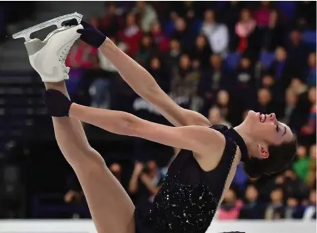  ?? JOHN MACDOUGALL/AFP/GETTY IMAGES ?? Canada’s Kaetlyn Osmond has been in this position before this season — second after the short program — only to stumble in the free skate.