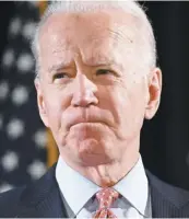  ??  ?? Le candidat démocrate aux prochaines élections présidenti­elles, Joe Biden. PHOTO D’ARCHIVES, AFP