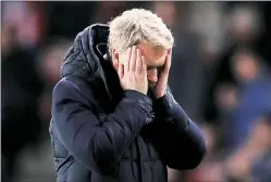  ?? File ?? David Moyes was axed by Manchester United in April 2014 after an ill-fated tenure. He will face his former team as Sunderland’s manager on Monday.