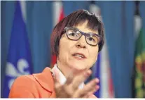  ?? CP PHOTO ?? Cindy Blackstock, Executive Director of First Nations Child and Family Caring Society holds a press conference regarding First Nations child welfare in Ottawa on Sept. 15.