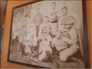  ?? DONNA ROVINS - MEDIANEWS GROUP PHOTO ?? Historic photos decorate the interior of the new Pottstown Metro 100 Diner at King Street and Route 100 North in Pottstown. This photo shows a Pottstown baseball team.