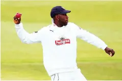  ??  ?? Emotions: Michael Carberry hit a ton in his comeback innings