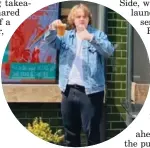  ??  ?? Lewis Capaldi treated himself to a takeaway pint