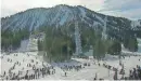  ?? SCREENSHOT ?? Mt. Rose’s main lodge webcam shows a bright day and a solid crowd Thursday morning.