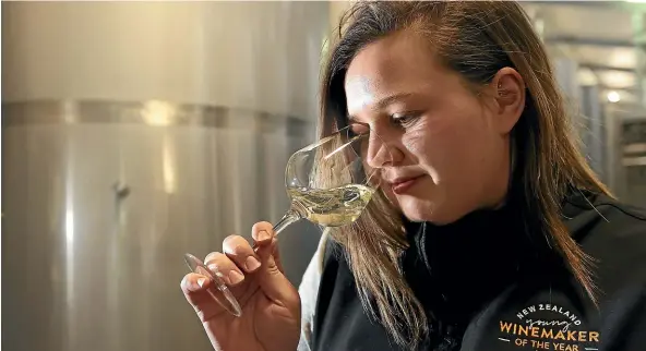  ?? SCOTT HAMMOND/ STUFF ?? Emily Gaspard-Clark is an assistant winemaker at Spy Valley Wines and is the regional winner of the Young Winemaker of the Year.