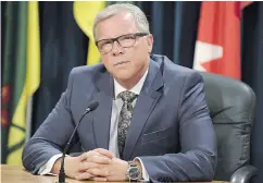  ?? MARK TAYLOR / THE CANADIAN PRESS FILES ?? Saskatchew­an Premier Brad Wall