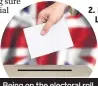  ??  ?? Being on the electoral roll can help your credit score