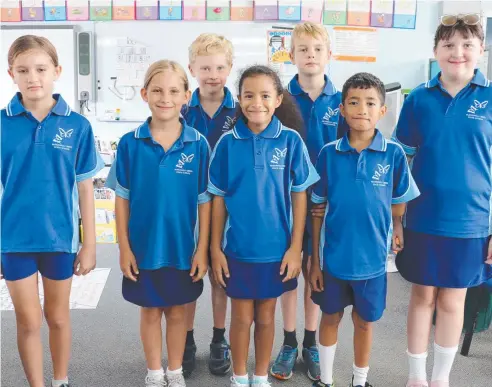  ?? Picture: SUPPLIED ?? STUDENT LEADERS: McDonnell Creek State School students Trinity Hollis, Anneliese Ronlund, Archer Tanswell, Lillana Wright, Dustin Tanswell, Jack Wright and Kate Emerson.