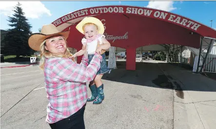  ?? JIM WELLS ?? Jennifer Booth is excited to introduce her 18-month-old toddler, Zoey, to the Stampede experience. “I can’t wait to take her.”