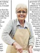  ??  ?? Flo, Bake Off’s oldest contestant, prefers a savoury treat to a sweet one