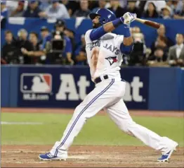  ??  ?? Jose Bautista and his Blue Jay teammates hit 232 home runs in 2015, the most in all of baseball.