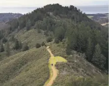  ?? Paul Kuroda / Special to The Chronicle 2018 ?? Hikers explore the North Ridge Trail in Purisima Creek Redwoods Open Space Preserve in San Mateo County.