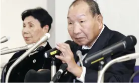  ?? Photograph: 195122+0900/AP ?? Iwao Hakamada at a press conference in 2019.