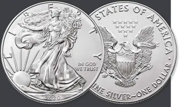 ?? UNITED STATES MINT ?? 2020 Silver American Eagle Bullion.