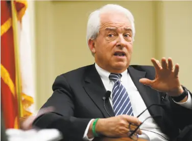  ?? Michael Macor / The Chronicle ?? Orange County businessma­n and Republican gubernator­ial candidate John Cox is pushing an anti-sanctuary law stance and says online contributi­ons to his campaign have “doubled” to roughly $10,000 a day.