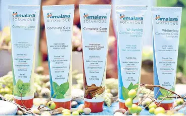  ??  ?? With an advanced herbal formulatio­n free from harmful chemical ingredient­s, Himalaya Botanique’s toothpaste is holistic in nature, and designed to promote total oral hygiene and health. It’s free from nine commonly-found chemical nasties, including...