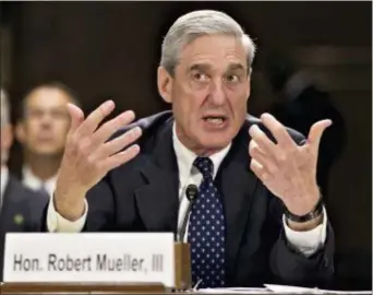  ?? AP PHOTO/J. SCOTT APPLEWHITE ?? In this June 19, 2013, file photo, former FBI Director Robert Mueller testifies on Capitol Hill in Washington.