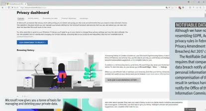  ??  ?? Microsoft now gives you a tonne of tools for managing and deleting your private data.
