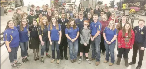  ?? COURTESY PHOTO ?? Lincoln FFA members had the privilege of hosting the National FFA Officer team for a Christmas leadership workshop.