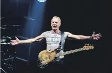  ?? ?? British rock-star Sting. Photo: Francois Nascimbeni/AFP via Getty Images