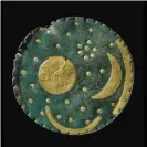  ?? Photograph: LDA Sachsen-Anhalt/ Juraj Lipták ?? The Nebra sky disc, dating from about 1600BC.