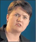  ??  ?? Ruth Davidson was unable to find time to carry out an interview