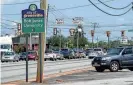  ?? KEN RUINARD/GREENVILLE NEWS ?? Traffic moves along North Pleasantbu­rg Road near Bob Jones University, crossing State Highway 29, Wade Hampton Boulevard, in Greenville.