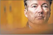  ?? [MELINA MARA/THE WASHINGTON POST] ?? Sen. Rand Paul, R-Ky., said in a speech Saturday at the Southern Kentucky Lincoln Day Dinner that he “can't vote to give extra-Constituti­onal powers to the president.”