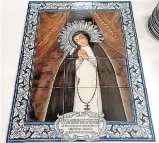  ?? PARROQUIA VIRGEN DE LA PALOMA ?? El nuevo mosaico de la Paloma ha sido realizado por un taller de Talavera.