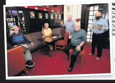  ??  ?? Warm welcome Colin Gallacher, Myra McReadie, Craig Brown, George Tait and Jim McSherry at the Wee Windaes