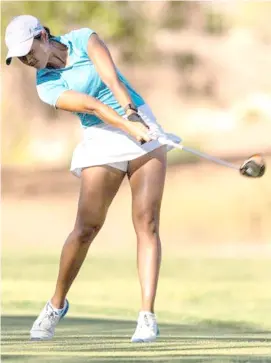  ?? PHOTOGRAPH COURTESY OF LPGA ?? ABBY Arevalo fails to find her touch.