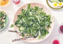  ??  ?? Parsley salad with fennel and horseradis­h.