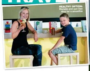  ??  ?? healThy opTIoN: Mariella and son Dan
stop for a smoothie