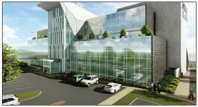  ?? (Special to the Democrat-Gazette) ?? This artist rendering shows the UAMS Health Surgical Hospital, which is expected to be completed by spring 2023.