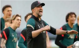  ?? ?? Liverpool’s manager Jürgen Klopp at his team’s training session in Paris on Friday for the Champions League final. Photograph: Tom Jenkins/The Guardian