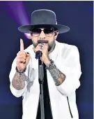  ??  ?? Ruck and roll: AJ Mclean of the Backstreet Boys, who provide the soundtrack to the Japan dressing room